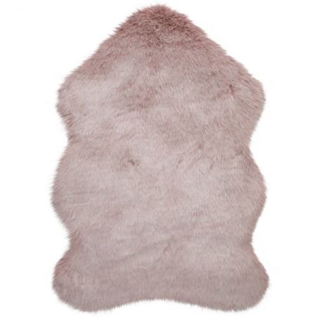 Tapis effet fourrure de renard Copenhagen rose poudré Tapis effet fourrure de renard Copenhagen rose poudré