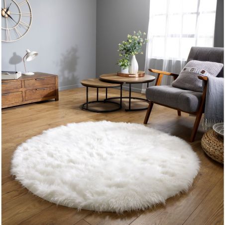 Tapis en fausse fourrure de mouton Sheepskin ivoire Tapis en fausse fourrure de mouton Sheepskin ivoire