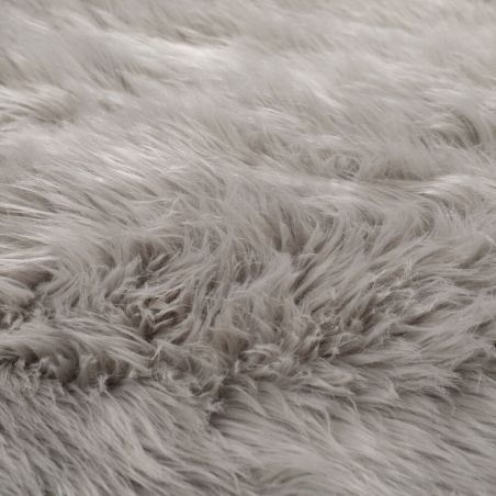 Tapis effet peau de mouton en acrylique Sheepskin gris Tapis effet peau de mouton en acrylique Sheepskin gris