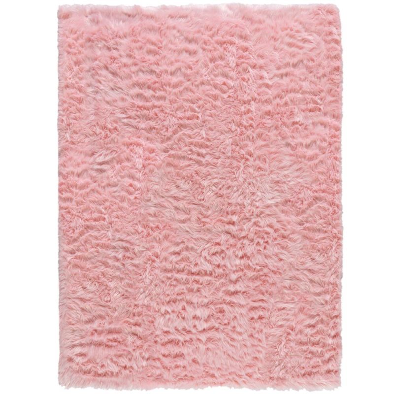 Tapis en peau de mouton synthétique rose Sheepskin - FLAIR RUGS