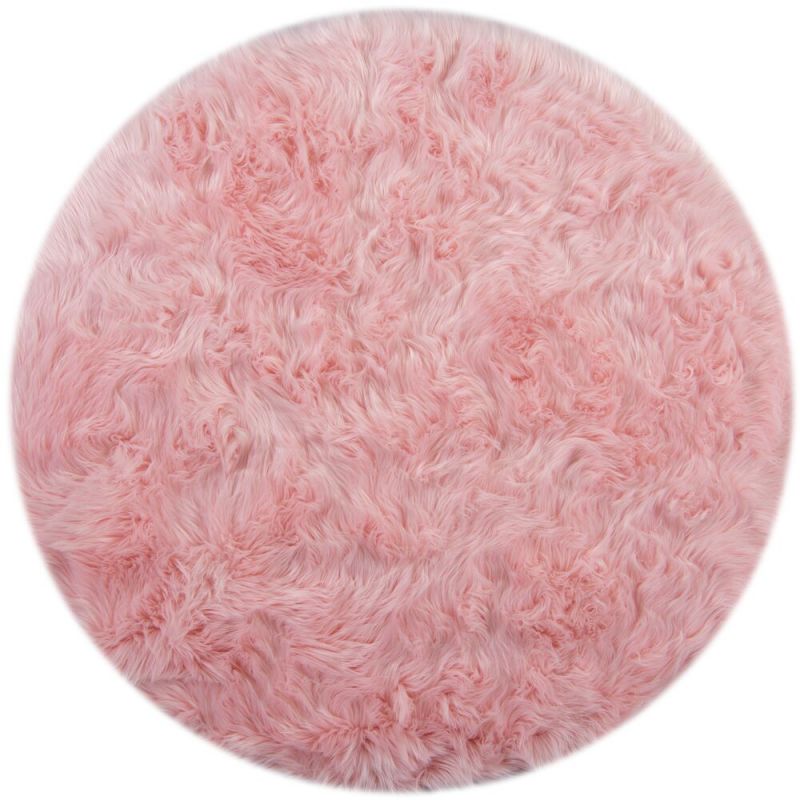 Tapis en peau de mouton synthétique rose Sheepskin - FLAIR RUGS