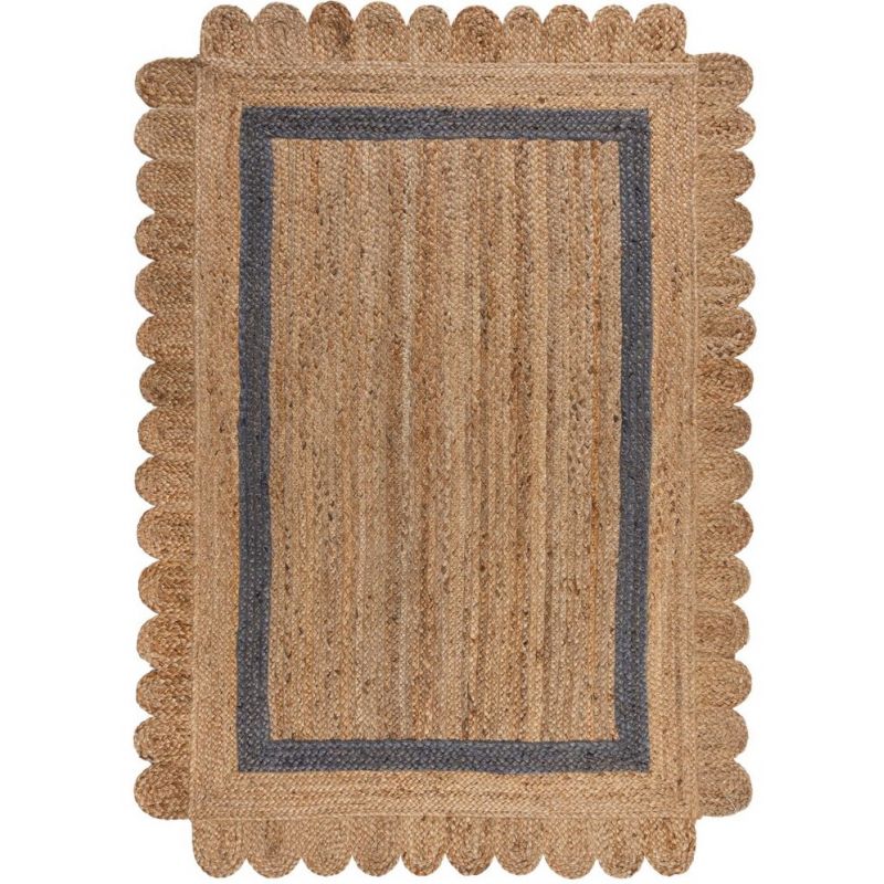 Tapis en jute forme originale naturel et gris Grace - FLAIR RUGS