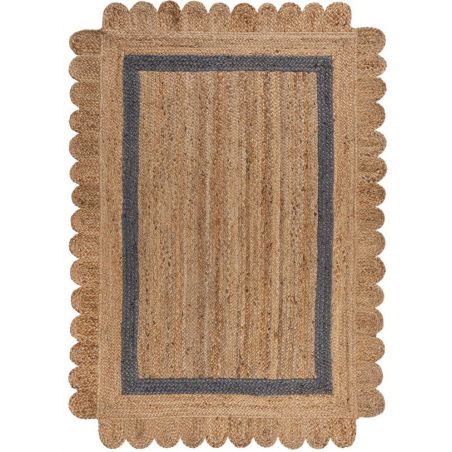 Tapis de salon en jute forme originale Grace naturel Tapis de salon en jute forme originale Grace naturel