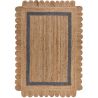 Tapis de salon en jute forme originale Grace naturel
