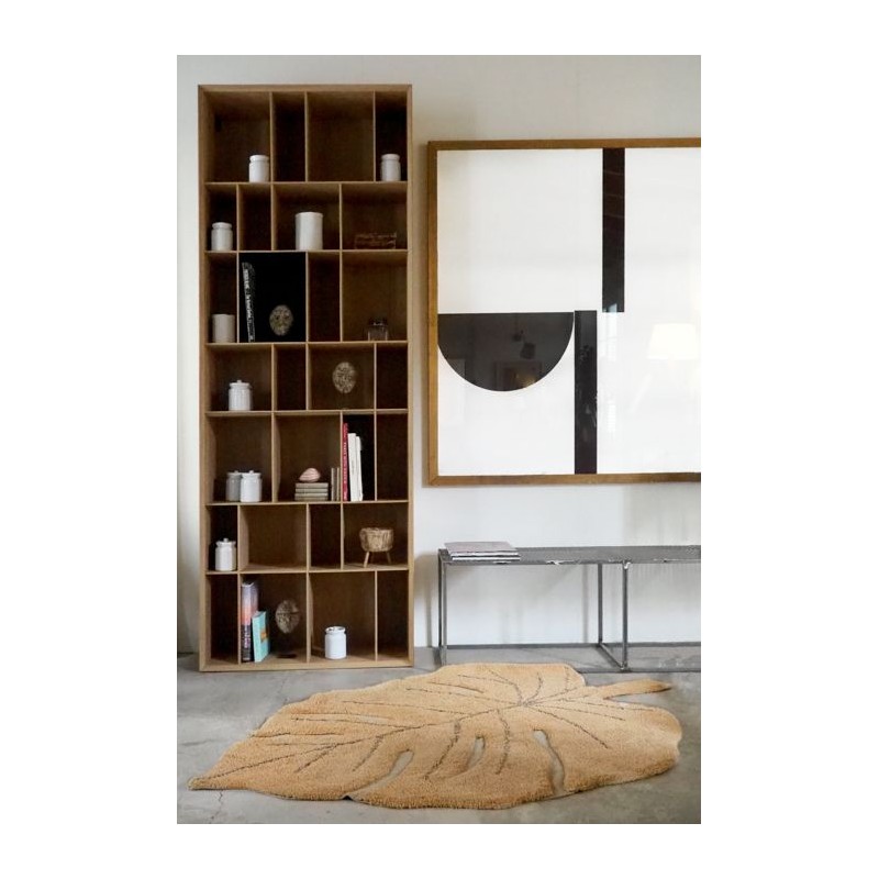 Tapis feuille couleur miel