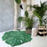 Tapis enfant Monstera Vert en coton par Lorena Canals