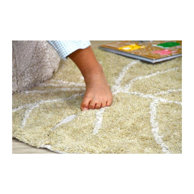 Tapis enfant Feuille Monstera Vert en CotonTapis Feuille Monstera Olive en Coton