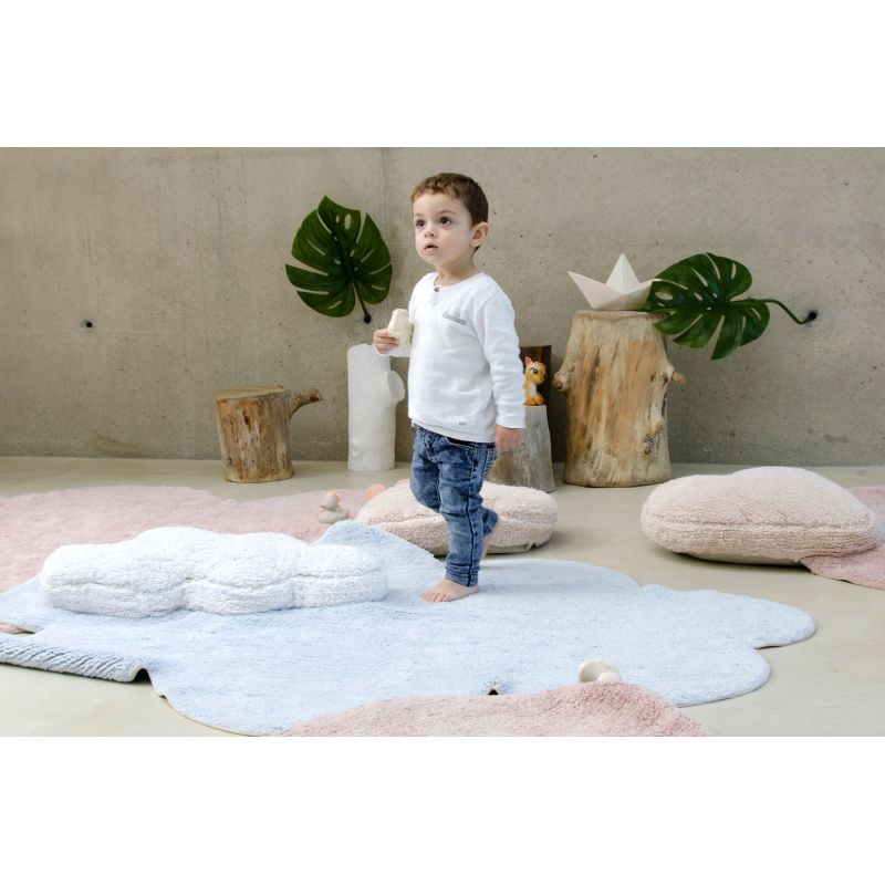 Tapis Lavable Puffy Dream Bleu Clair