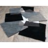 Tapis de salon Original Pebbles Noir et Gris en laine