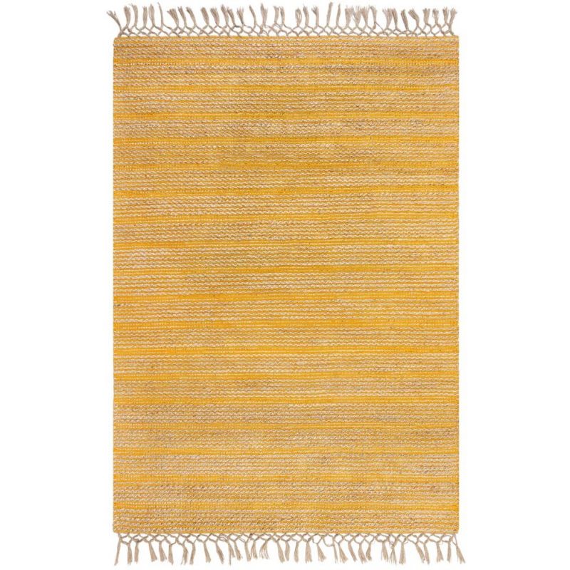 Tapis en jute à lignes Adama Equinox ocre