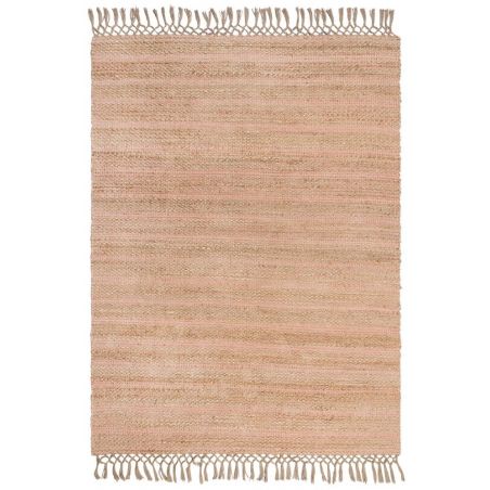 Tapis en jute à lignes Adama Equinox rose poudré Tapis en jute à lignes Adama Equinox rose poudré