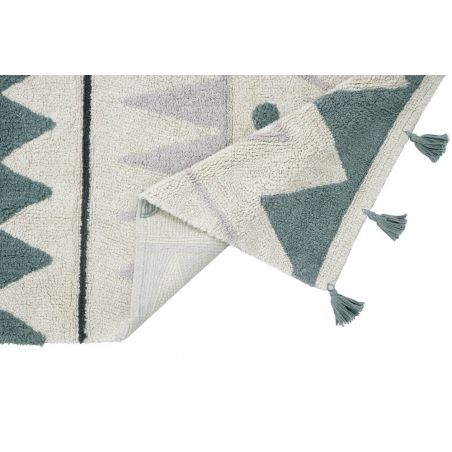 Tapis de chambre Lavable en Machine Mini Azteca Bleu Tapis de chambre Lavable en Machine Mini Azteca Bleu