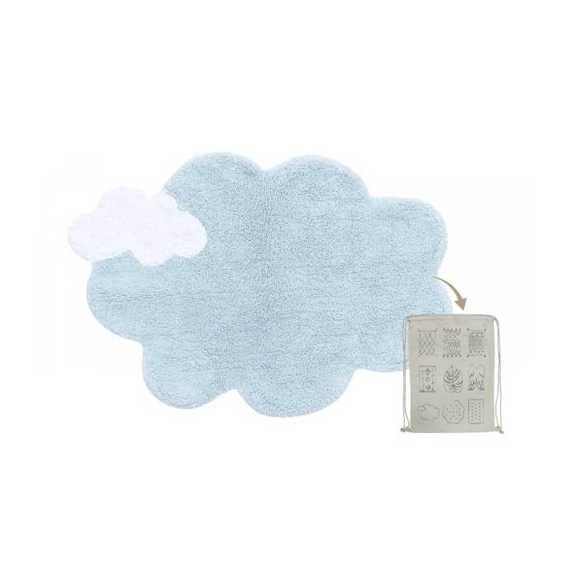 Tapis mini nuage bleu de chambre