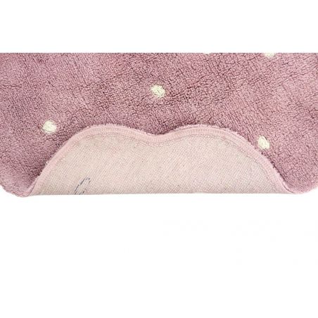 Tapis Lavable Mini Biscuit Rond Rose poudré Tapis Lavable Mini Biscuit Rond Rose poudré