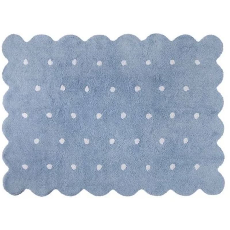 Tapis Lavable Biscuit Bleu - LORENA CANALS