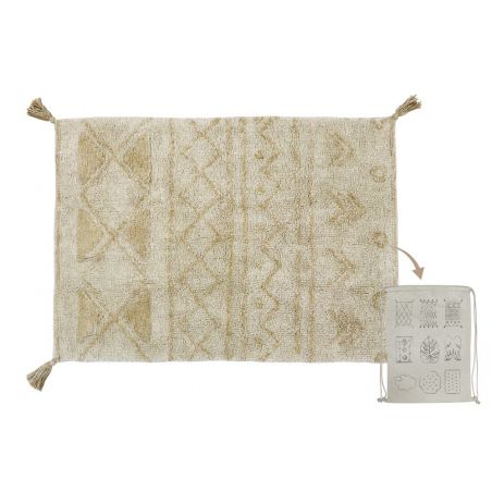 Tapis enfant Lavable Tribu blanc et beige Tapis enfant Lavable Tribu blanc et beige