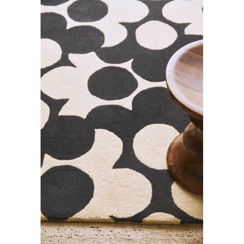 Tapis de salon en laine Puzzle Flower