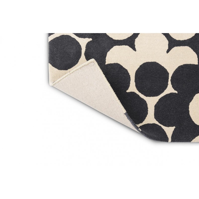 Tapis monochrome facile d'entretien Puzzle Flower