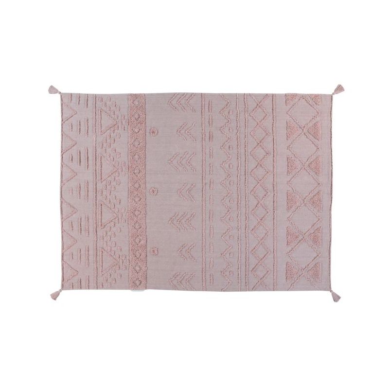 Tapis de chambre en coton Lavable Tribu nude