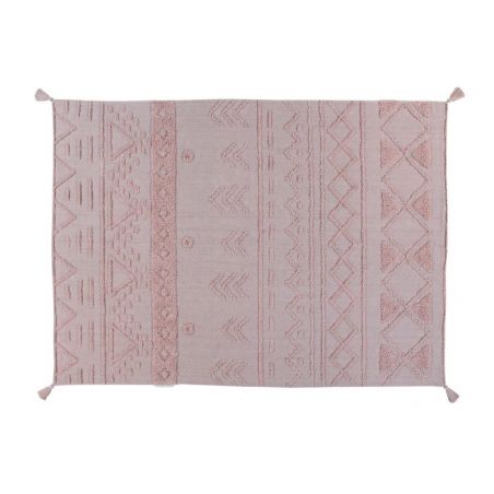 Tapis de chambre en coton Lavable Tribu nude