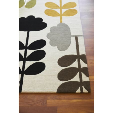 Tapis de salon moderne en laine tufté main Cut Stem multicolore Tapis de salon moderne en laine tufté main Cut Stem multicolore