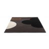 Tapis de bureau en laine tufté main Geo Flower graphite