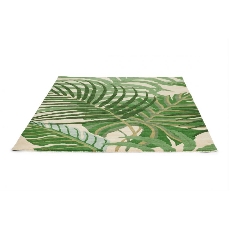Tapis de salon en pure laine Manila motif jungle