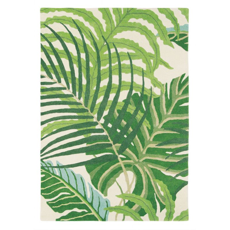 Tapis de salon en pure laine Manila motif jungle