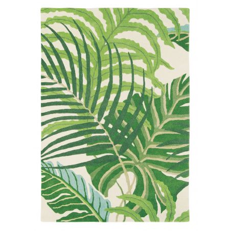 Tapis de salon en pure laine Manila motif jungle