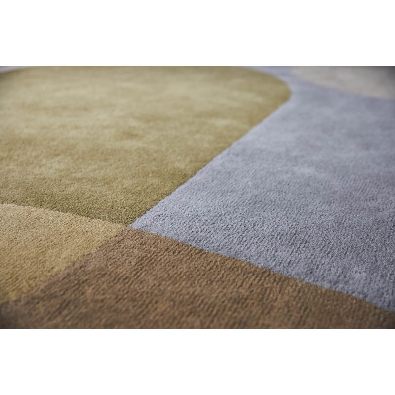 Tapis moderne haut de gamme forme originale pure laine Miller printemps