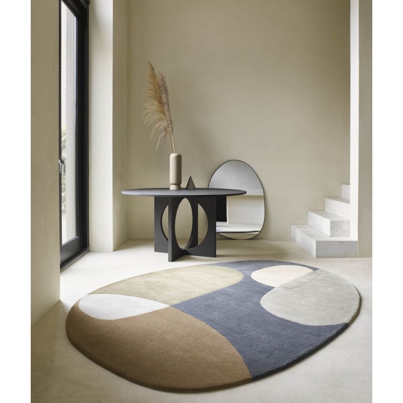 Tapis design haut de gamme forme originale pure laine Miller automne 