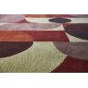 Tapis moderne haut de gamme pure laine Cosmo nuances de rouge
