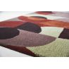 Tapis moderne haut de gamme pure laine Cosmo nuances de rouge