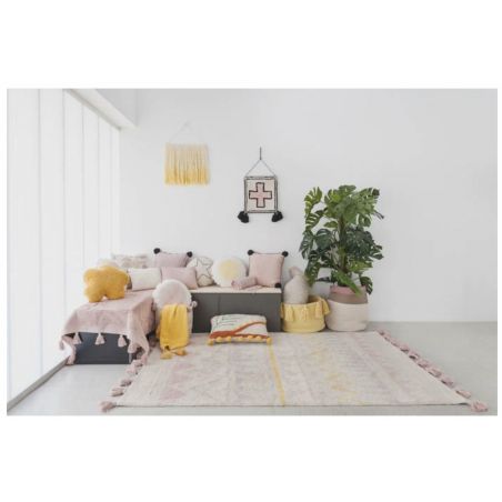 Tapis de chambre Lavable en Machine Azteca Rose Nude Vintage Tapis de chambre Lavable en Machine Azteca Rose Nude Vintage