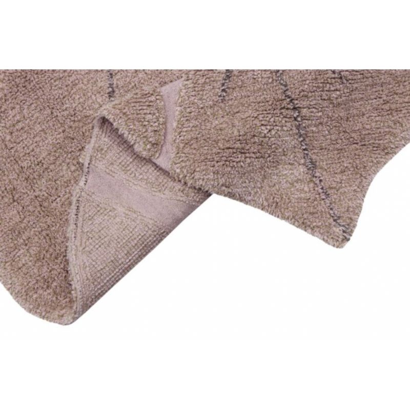 Tapis de salon Feuille Monstera rose nude en Coton