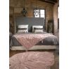 Tapis chambre d'enfant Feuille Monstera rose nude en Coton