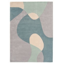 Tapis de salon Gris clair et bleu ciel Medley Joseph Lebon