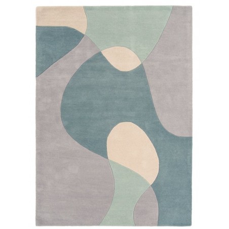 Tapis de salon Gris clair et bleu ciel Medley Joseph Lebon