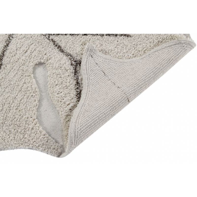 Tapis Feuille Monstera beige naturel en Coton