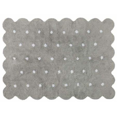 Tapis de chambre Lavable Biscuit Gris Tapis de chambre Lavable Biscuit Gris