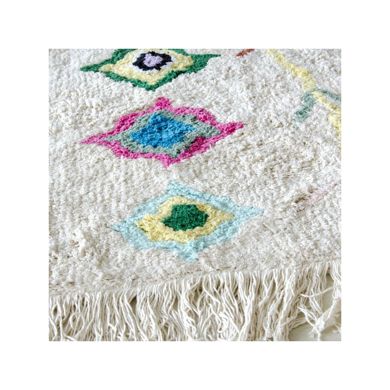 Tapis de chambre Berbère en coton Kaarol par Lorena Canals