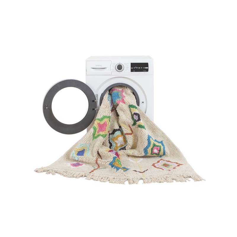 Tapis berbere en coton lavable