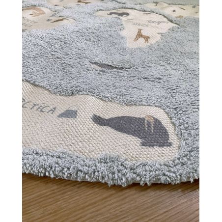 Tapis deco lavable en machine MONDE Tapis deco lavable en machine MONDE