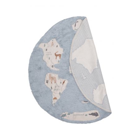 Tapis deco lavable en machine MONDE Tapis deco lavable en machine MONDE