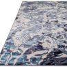 Tapis de salon contemporain polyester Angara Foam nuances de bleu, gris et écru