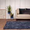 Tapis shaggy haut de gamme en polyester Cordoba bleu marine