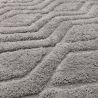 Tapis shaggy haut de gamme en polyester Cordoba gris argent