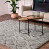 Tapis shaggy haut de gamme en polyester Cordoba gris argent