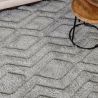 Tapis shaggy haut de gamme en polyester Cordoba gris argent