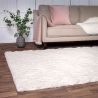 Tapis shaggy haut de gamme en polyester Cordoba blanc cassé